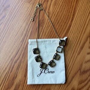 J. Crew Gold and Glass Stone Necklace
